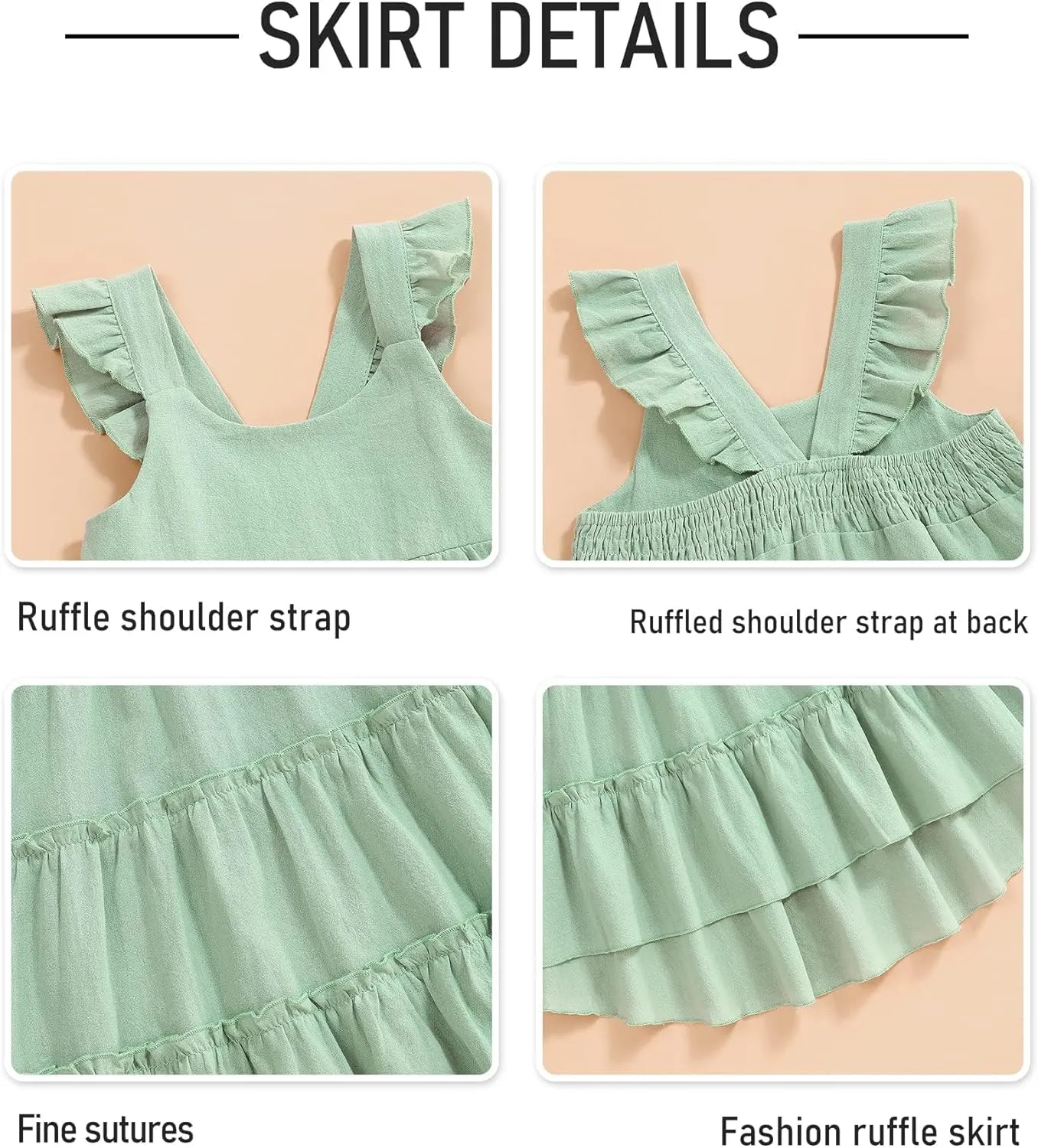 Hipea Toddler Baby Girls' Dresses Outfits Sleeveless Backless Colour Block Dress Kids Casual Beach Dresses