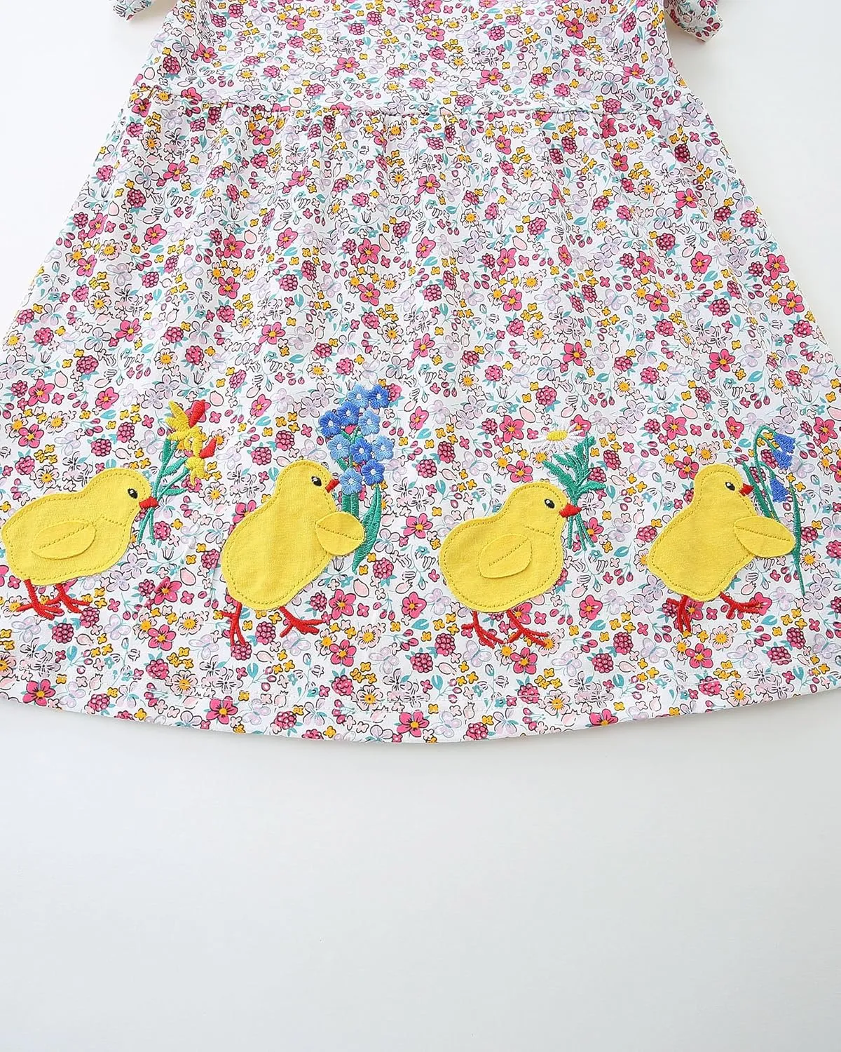 Hongshilian Toddler Girls Cotton Casual Dress Summer Playwear Short Sleeve Shirt Dresses