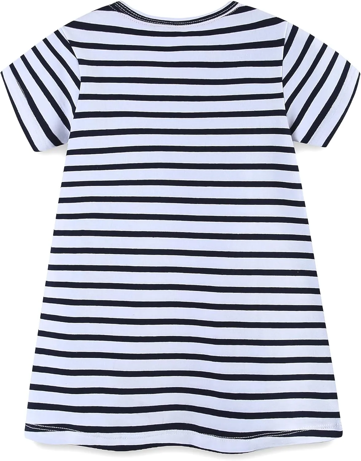 Hongshilian Toddler Girls Cotton Casual Dress Summer Playwear Short Sleeve Shirt Dresses