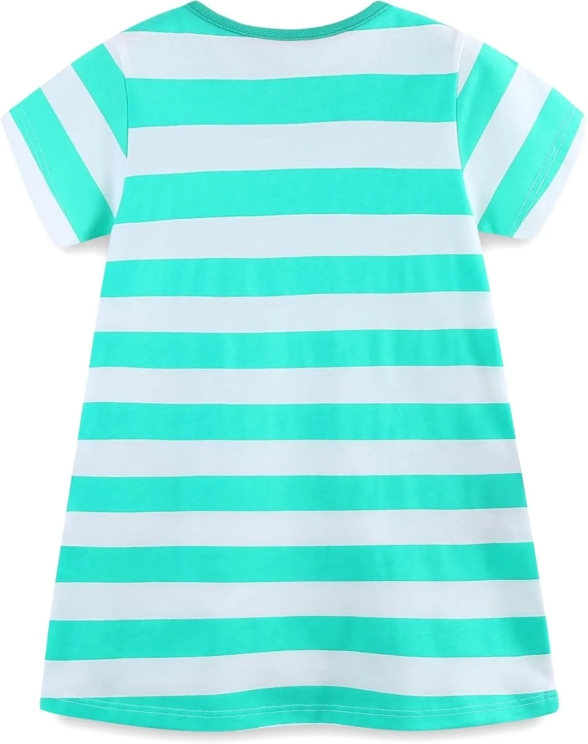 Hongshilian Toddler Girls Cotton Casual Dress Summer Playwear Short Sleeve Shirt Dresses