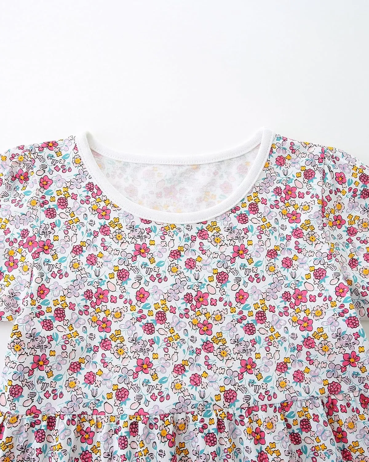 Hongshilian Toddler Girls Cotton Casual Dress Summer Playwear Short Sleeve Shirt Dresses