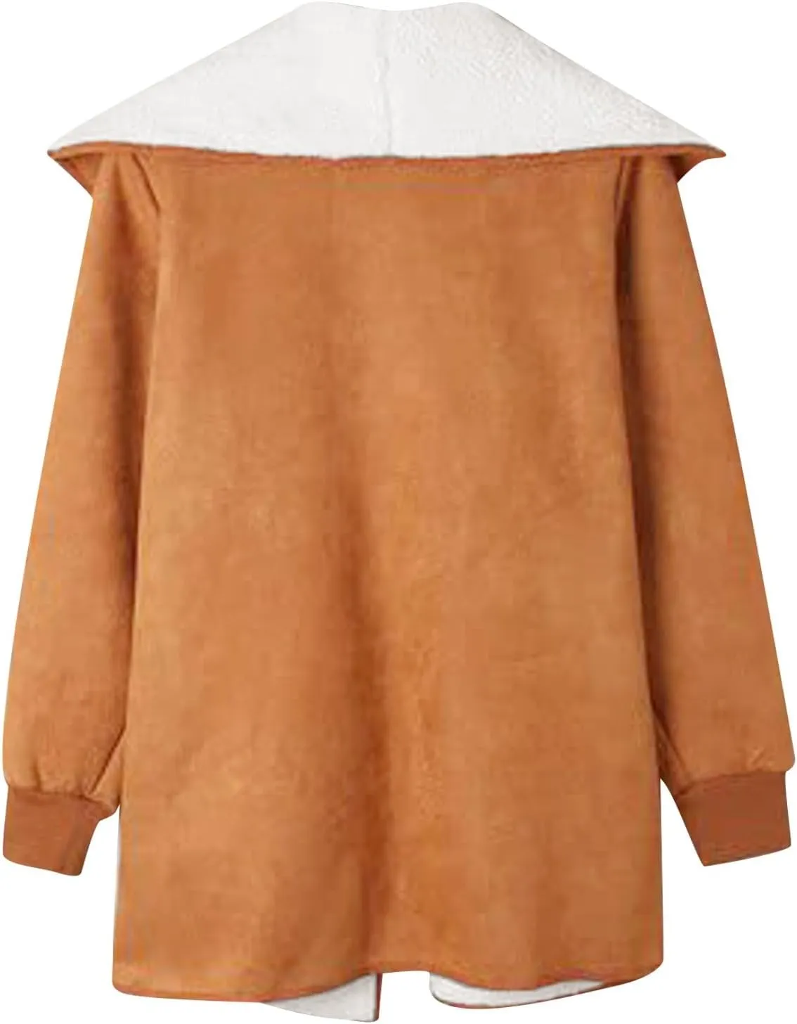 Hoodie Long Jackets for Women Reversible Puffer Coats Sherpa Fleece Lined Full Zip Winter Down Outerwear with Pockets