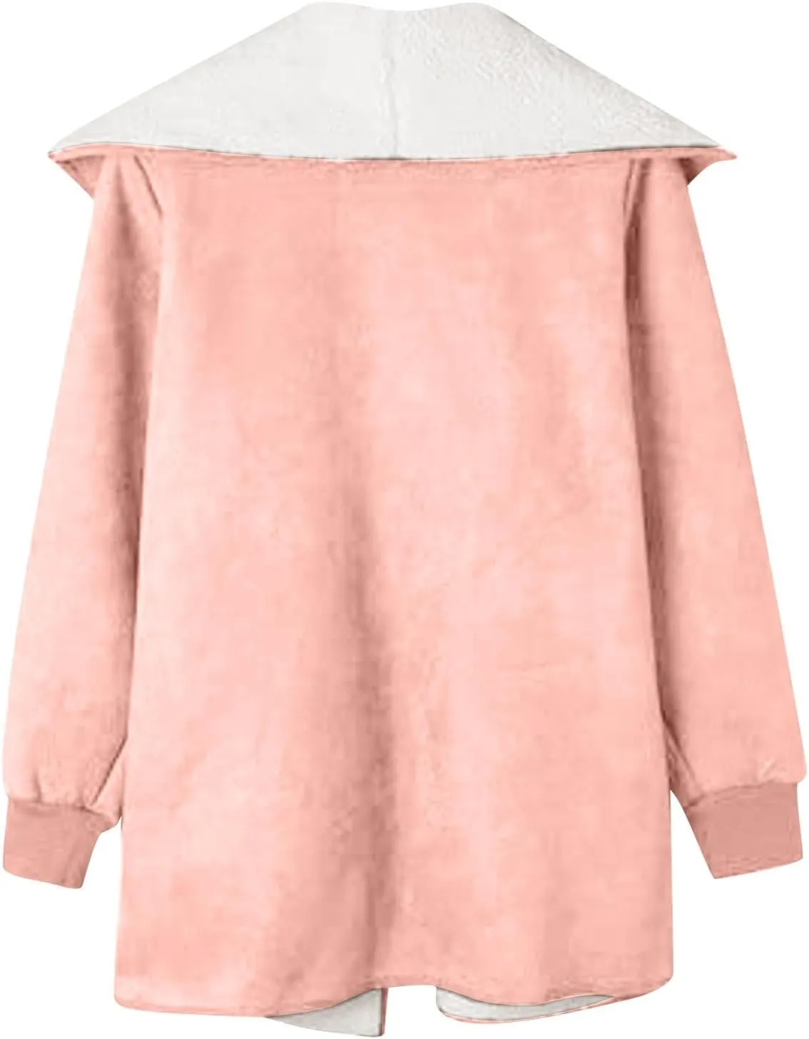 Hoodie Long Jackets for Women Reversible Puffer Coats Sherpa Fleece Lined Full Zip Winter Down Outerwear with Pockets