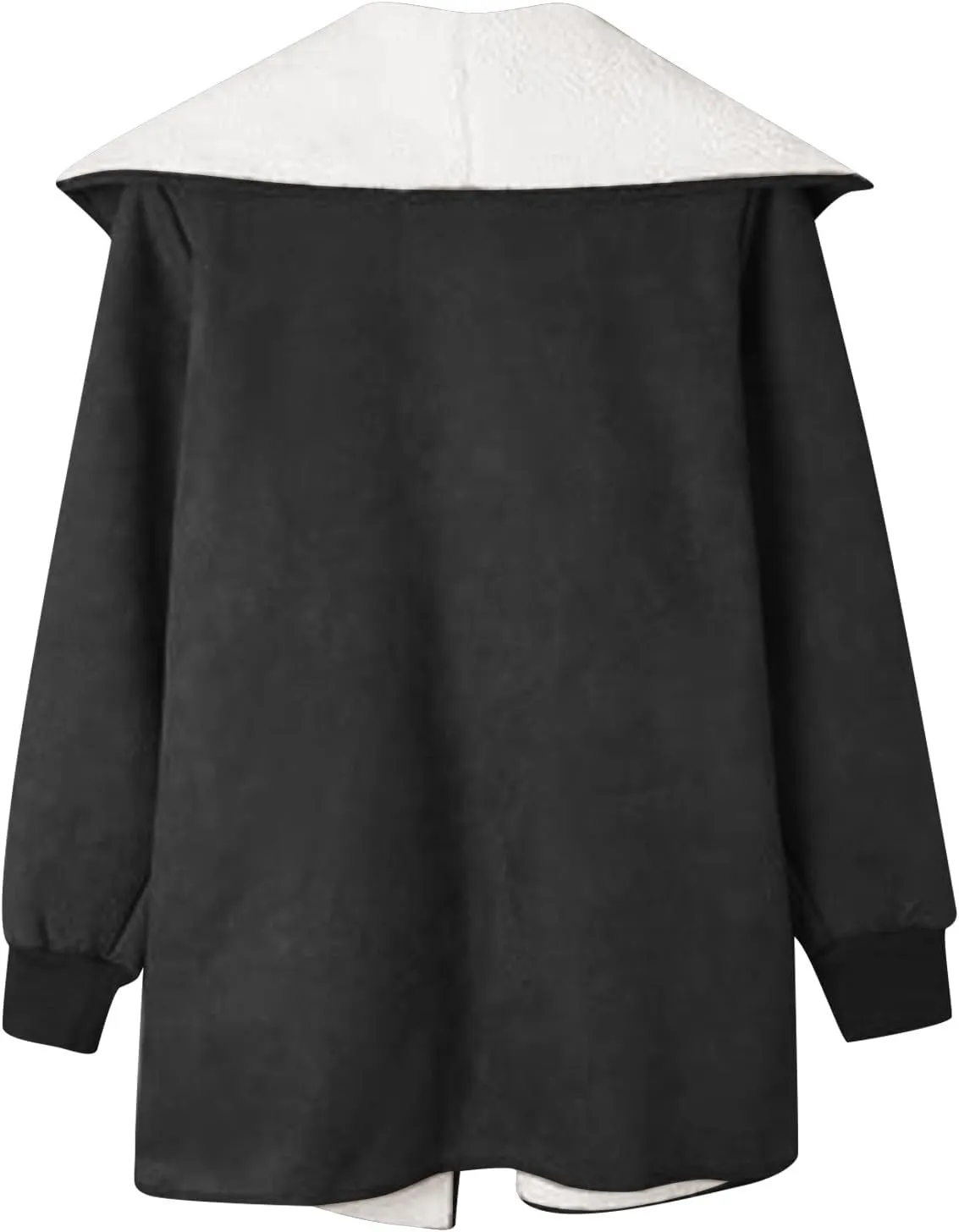 Hoodie Long Jackets for Women Reversible Puffer Coats Sherpa Fleece Lined Full Zip Winter Down Outerwear with Pockets
