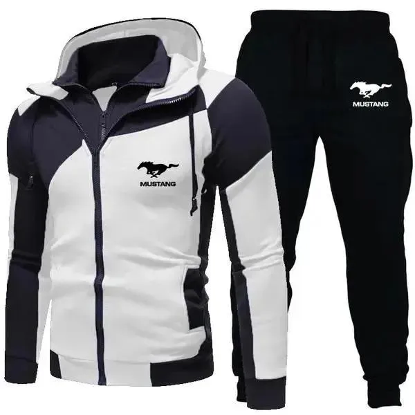 Hoodie Pullover Men Tracksuit Set Sports Wear