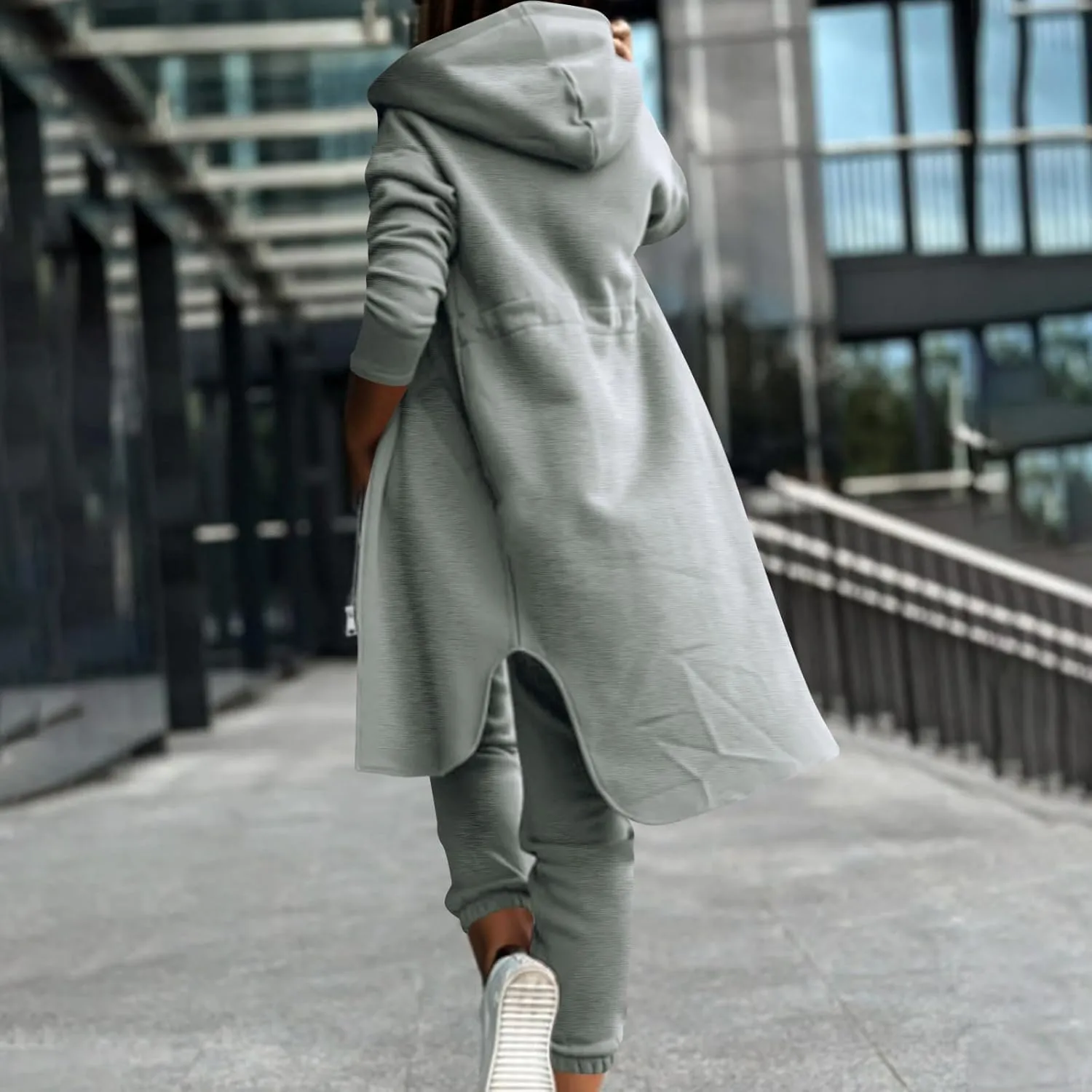 Hvyesh Sweat Set Winter Outfits for Women 2025 Womens Jogger Sets 2 Piece Fleece Lined Sweatpants Set Warm Clothes Two Piece
