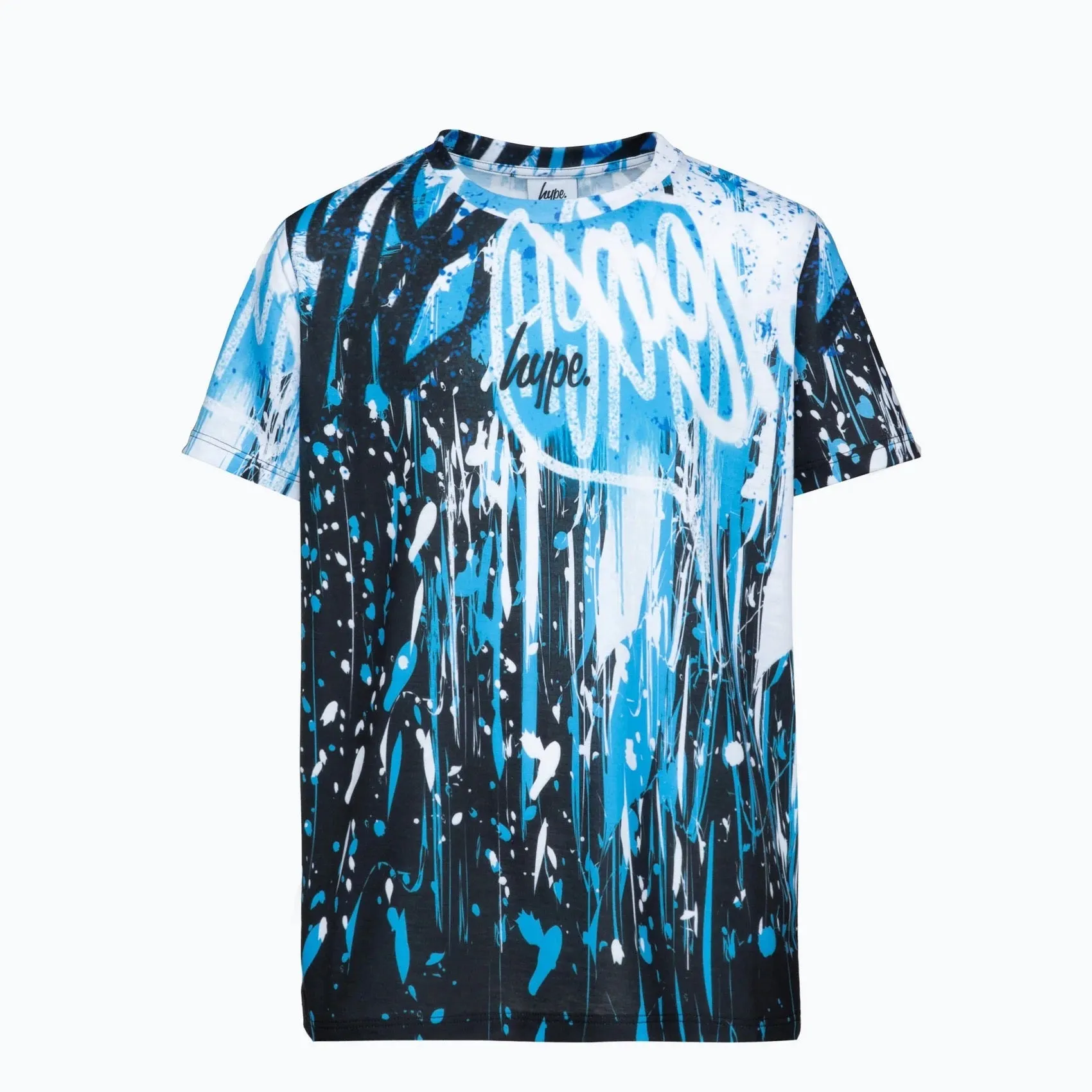 Hype Blue Graffiti Drip T-Shirt Yuao-014
