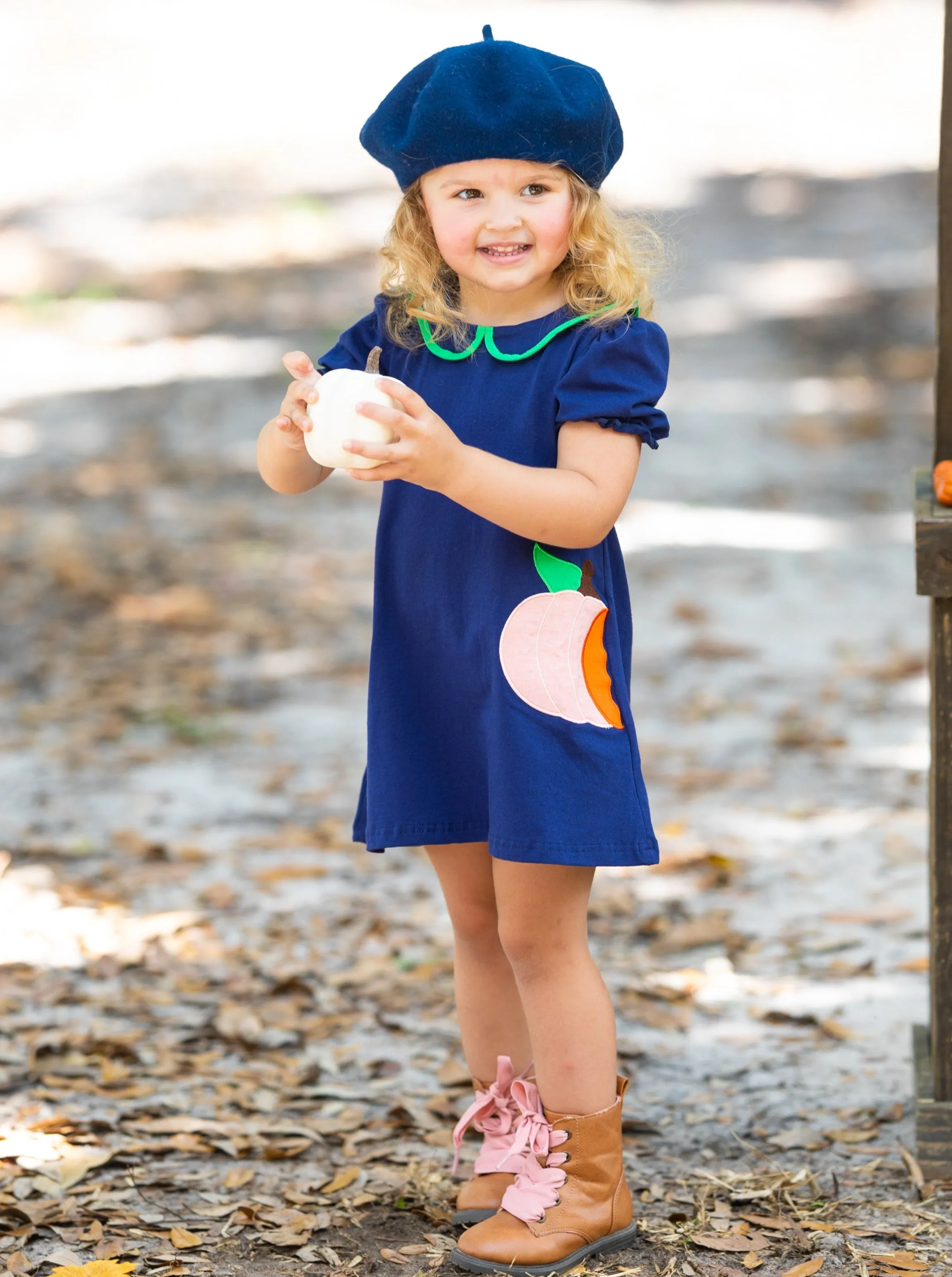 I'm No Cinderella Pumpkin Chambray Dress