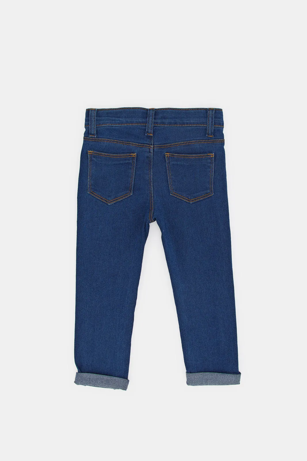 Infant Girls Blue Embellished Denim Jeans