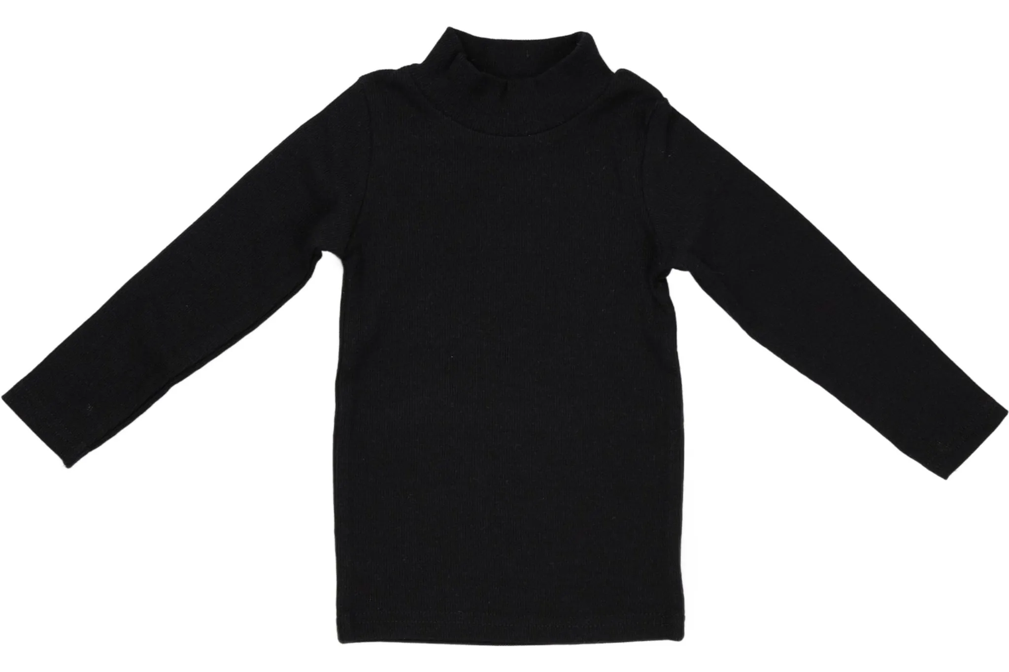 JayBee Ribbed Mockneck Black