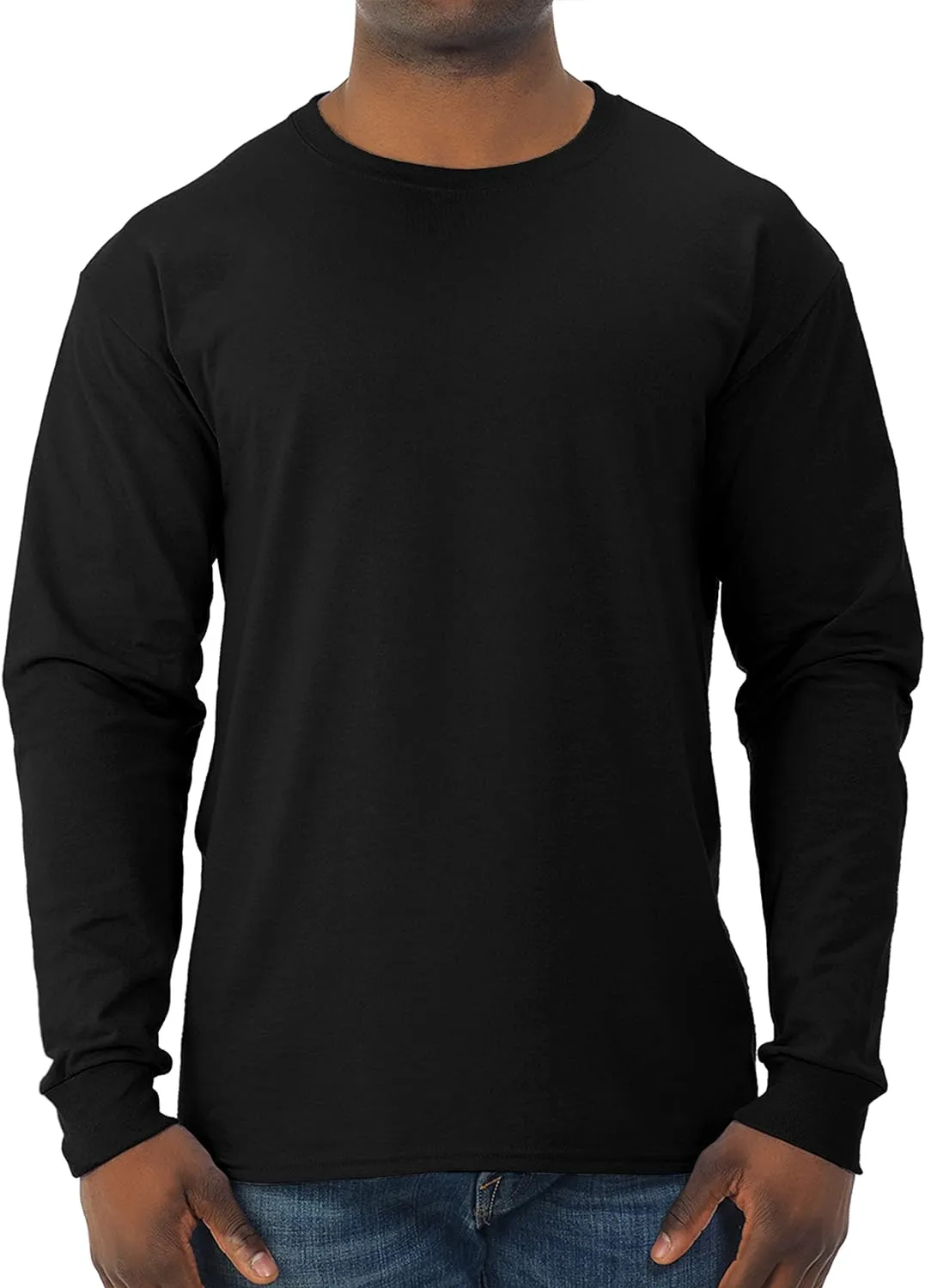 Jerzees Men's Dri-Power Cotton Blend Long Sleeve Tees, Moisture Wicking, Odor Protection, UPF 30 , Sizes S-3x
