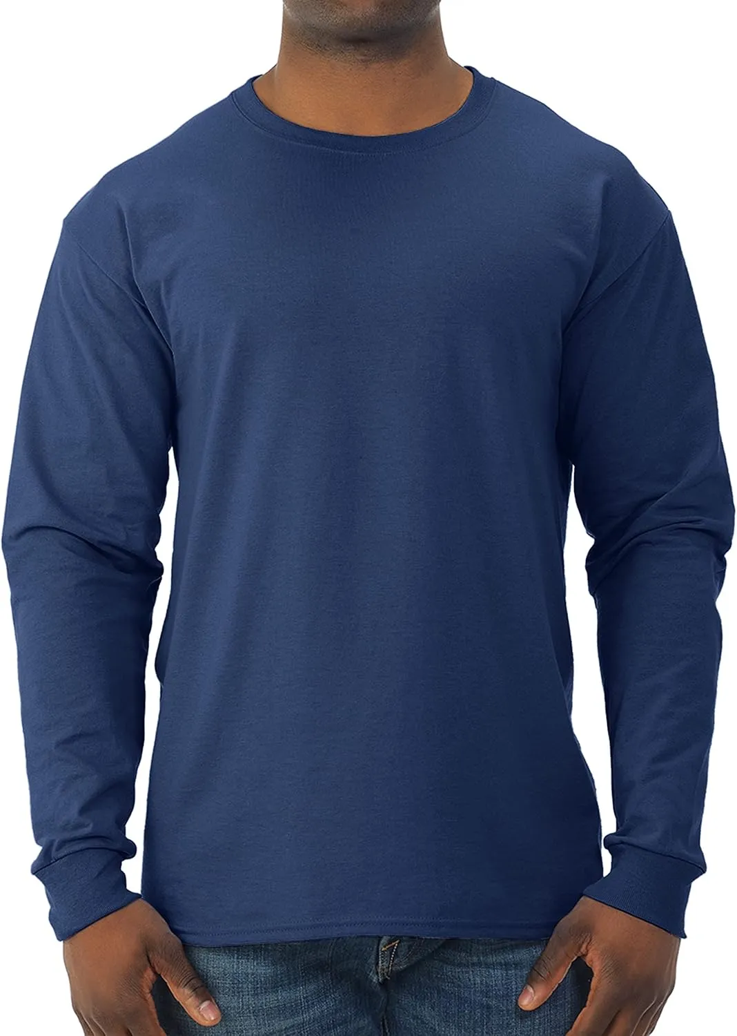 Jerzees Men's Dri-Power Cotton Blend Long Sleeve Tees, Moisture Wicking, Odor Protection, UPF 30 , Sizes S-3x