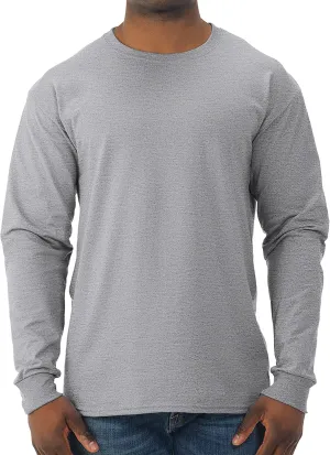 Jerzees Men's Dri-Power Cotton Blend Long Sleeve Tees, Moisture Wicking, Odor Protection, UPF 30 , Sizes S-3x