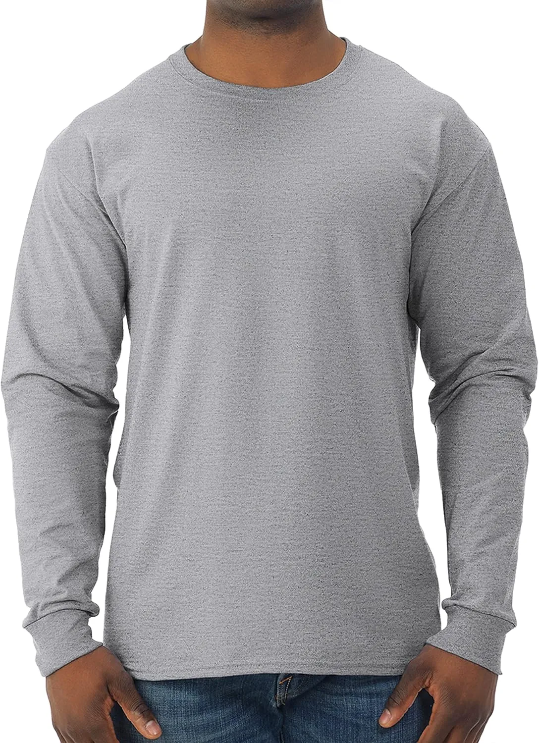 Jerzees Men's Dri-Power Cotton Blend Long Sleeve Tees, Moisture Wicking, Odor Protection, UPF 30 , Sizes S-3x