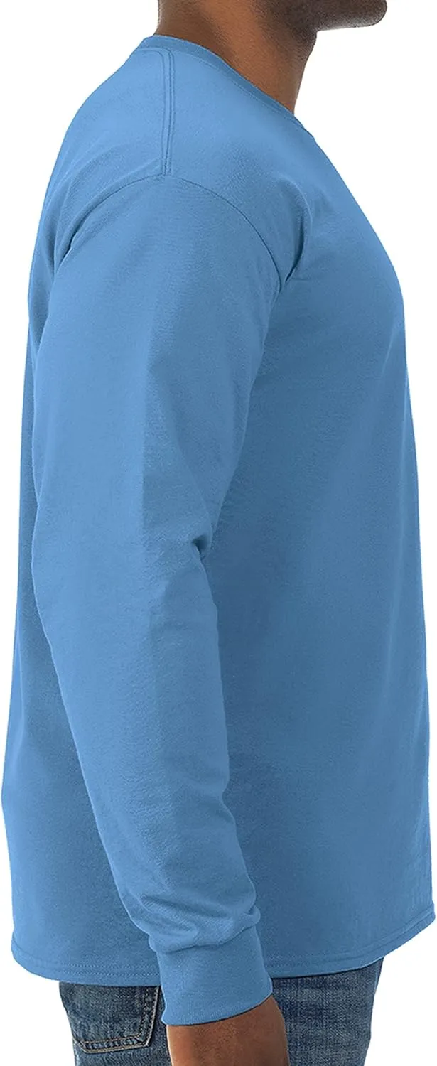 Jerzees Men's Dri-Power Cotton Blend Long Sleeve Tees, Moisture Wicking, Odor Protection, UPF 30 , Sizes S-3x