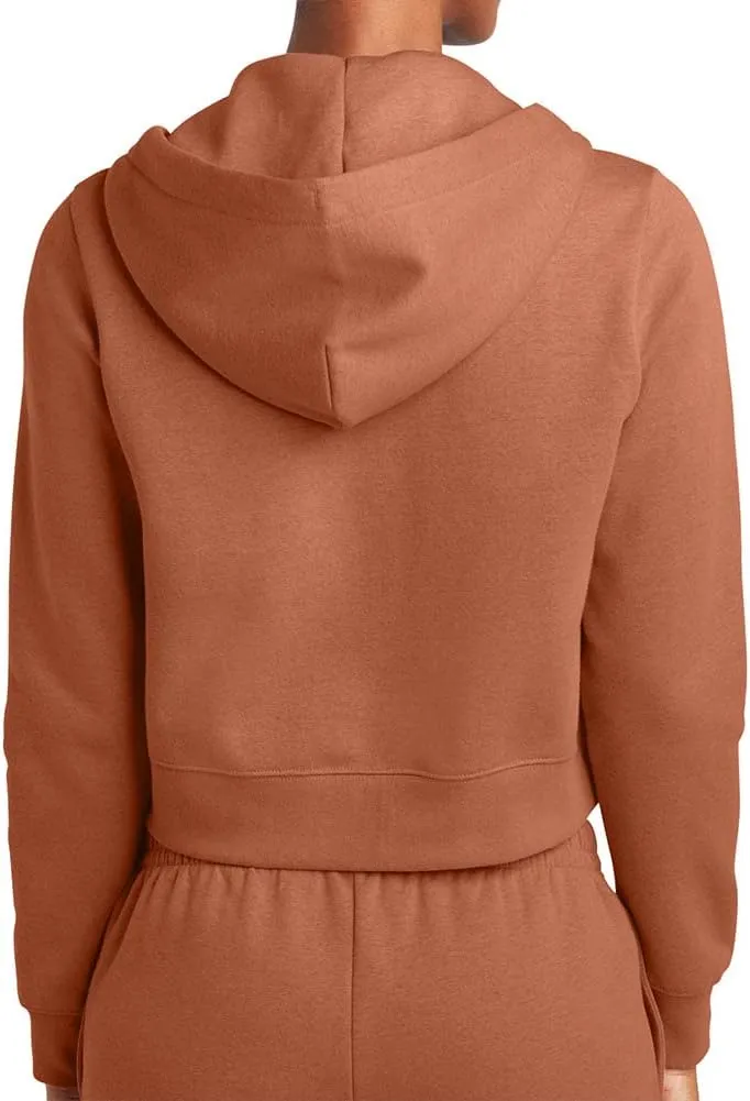 Joe's USA Ladies Fleece Full-Zip Cropped Hoodies in XS-4XL
