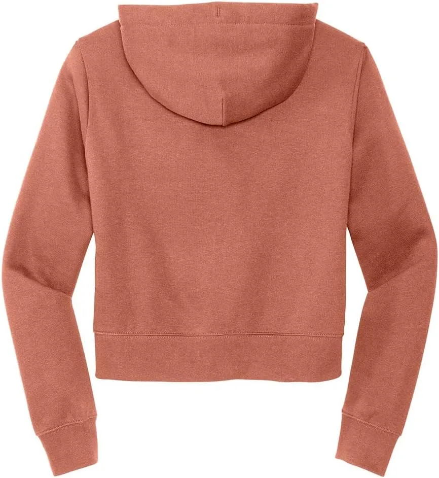 Joe's USA Ladies Fleece Full-Zip Cropped Hoodies in XS-4XL