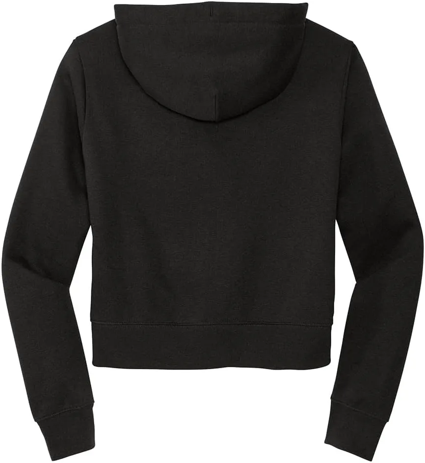 Joe's USA Ladies Fleece Full-Zip Cropped Hoodies in XS-4XL