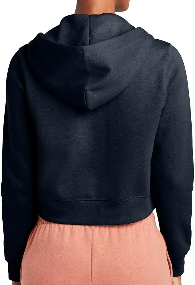 Joe's USA Ladies Fleece Full-Zip Cropped Hoodies in XS-4XL