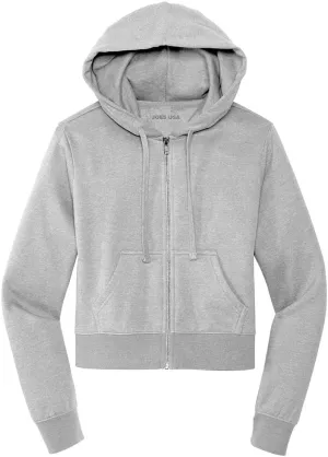 Joe's USA Ladies Fleece Full-Zip Cropped Hoodies in XS-4XL