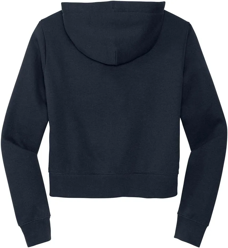 Joe's USA Ladies Fleece Full-Zip Cropped Hoodies in XS-4XL