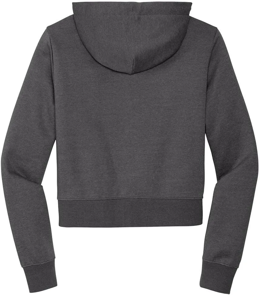 Joe's USA Ladies Fleece Full-Zip Cropped Hoodies in XS-4XL
