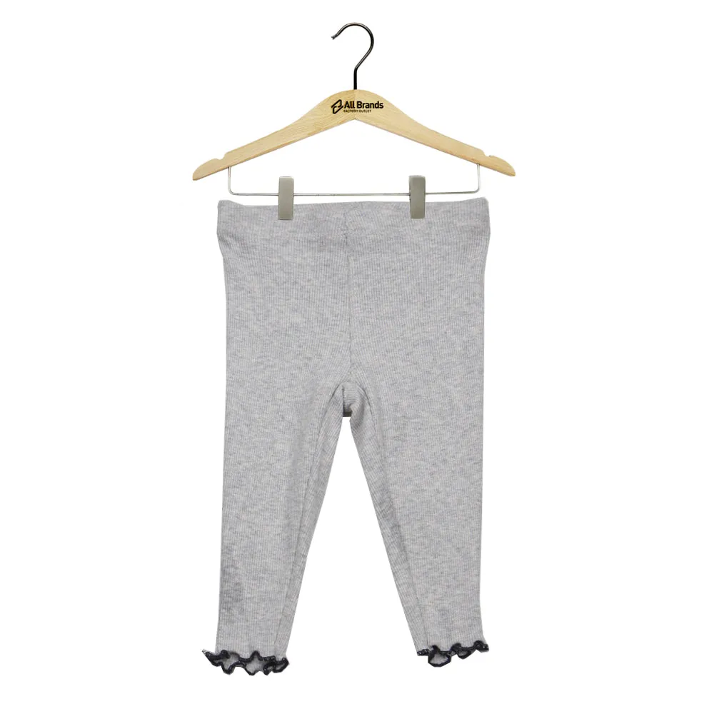 Kids Girl Ribbed Legging,Grey