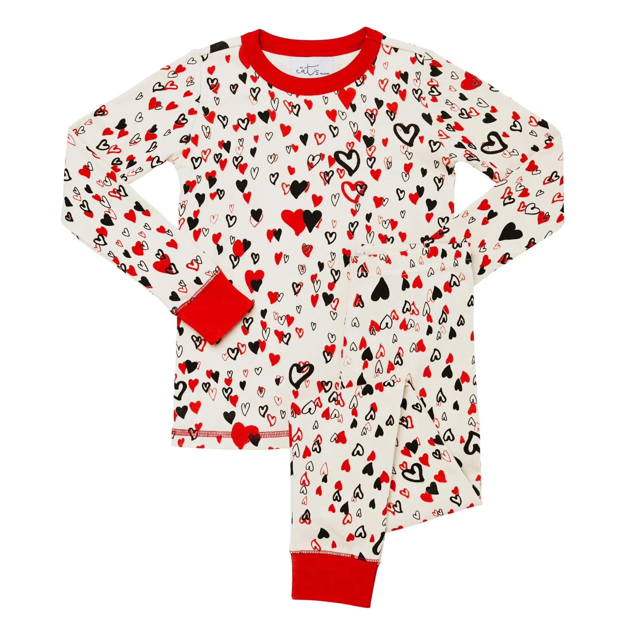 Kids Sweethearts Pima Knit Long-Sleeved Pajama