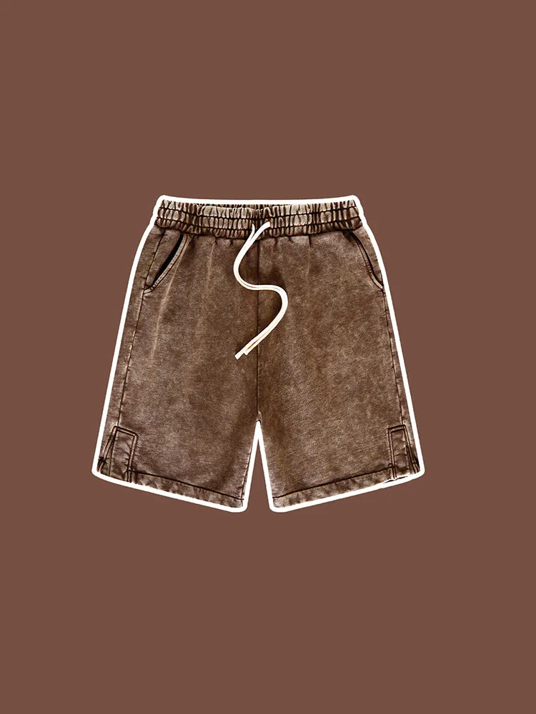 Kids' Vintage Cropped Shorts With Slit Hem