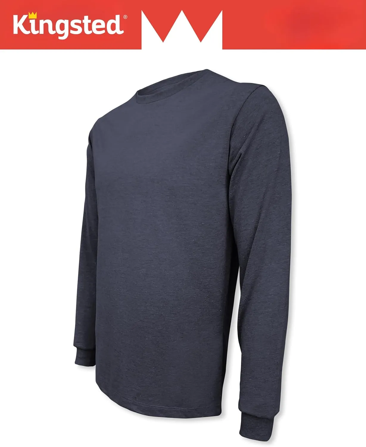 Kingsted Long Sleeve Shirts for Men - Royally Comfortable - Soft Premium Fabric - Well Crafted Classic Tees
