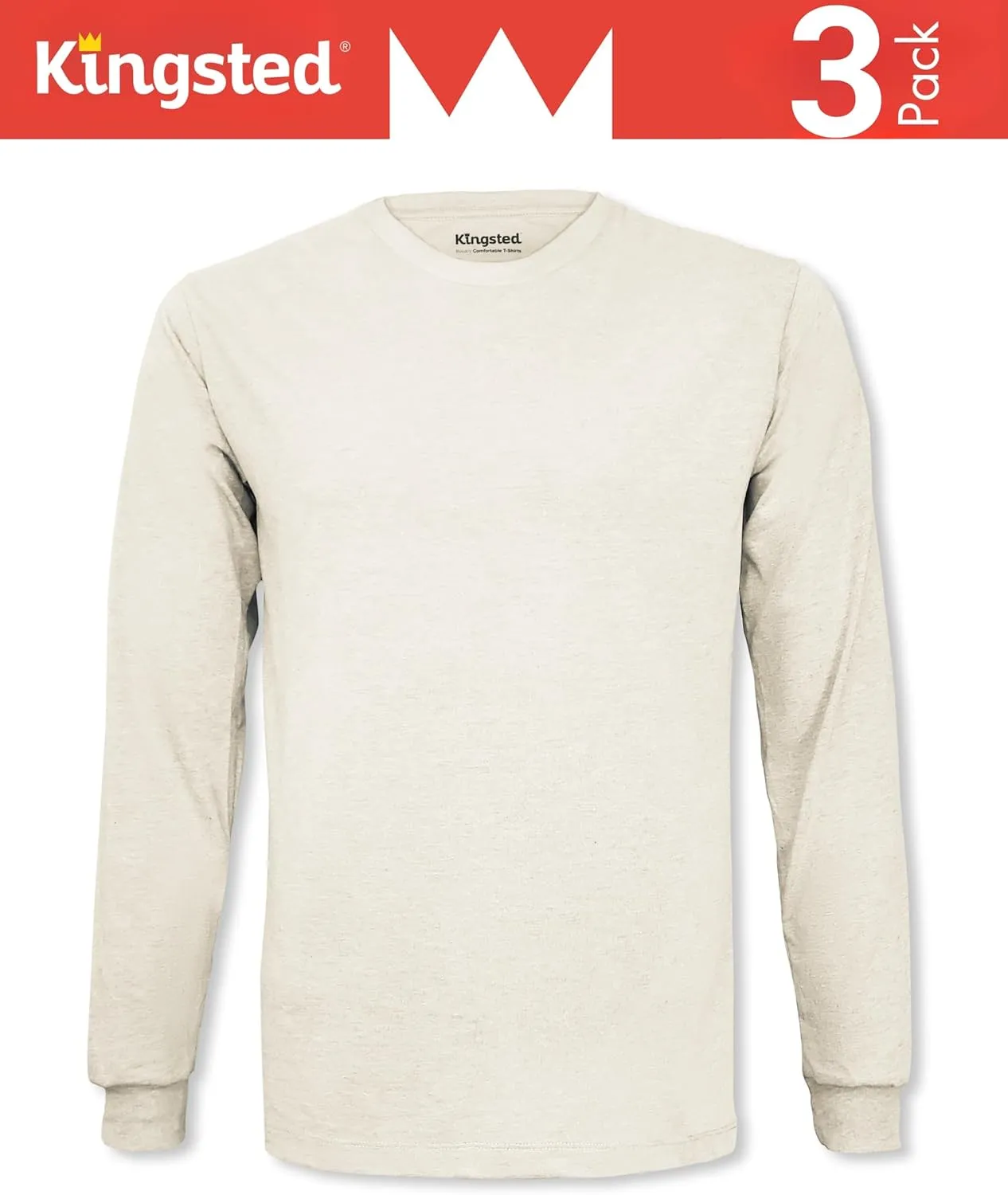 Kingsted Long Sleeve Shirts for Men - Royally Comfortable - Soft Premium Fabric - Well Crafted Classic Tees