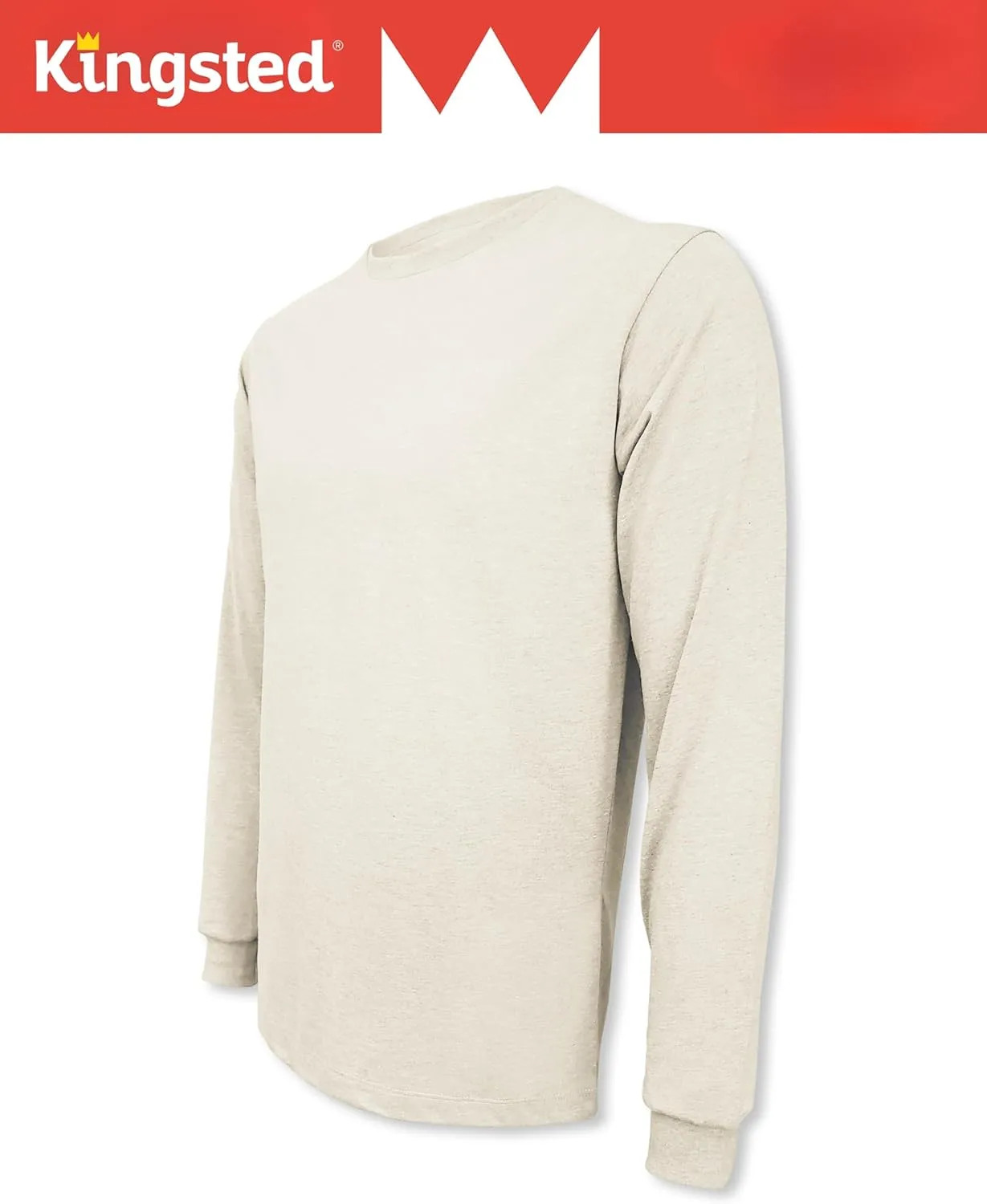 Kingsted Long Sleeve Shirts for Men - Royally Comfortable - Soft Premium Fabric - Well Crafted Classic Tees