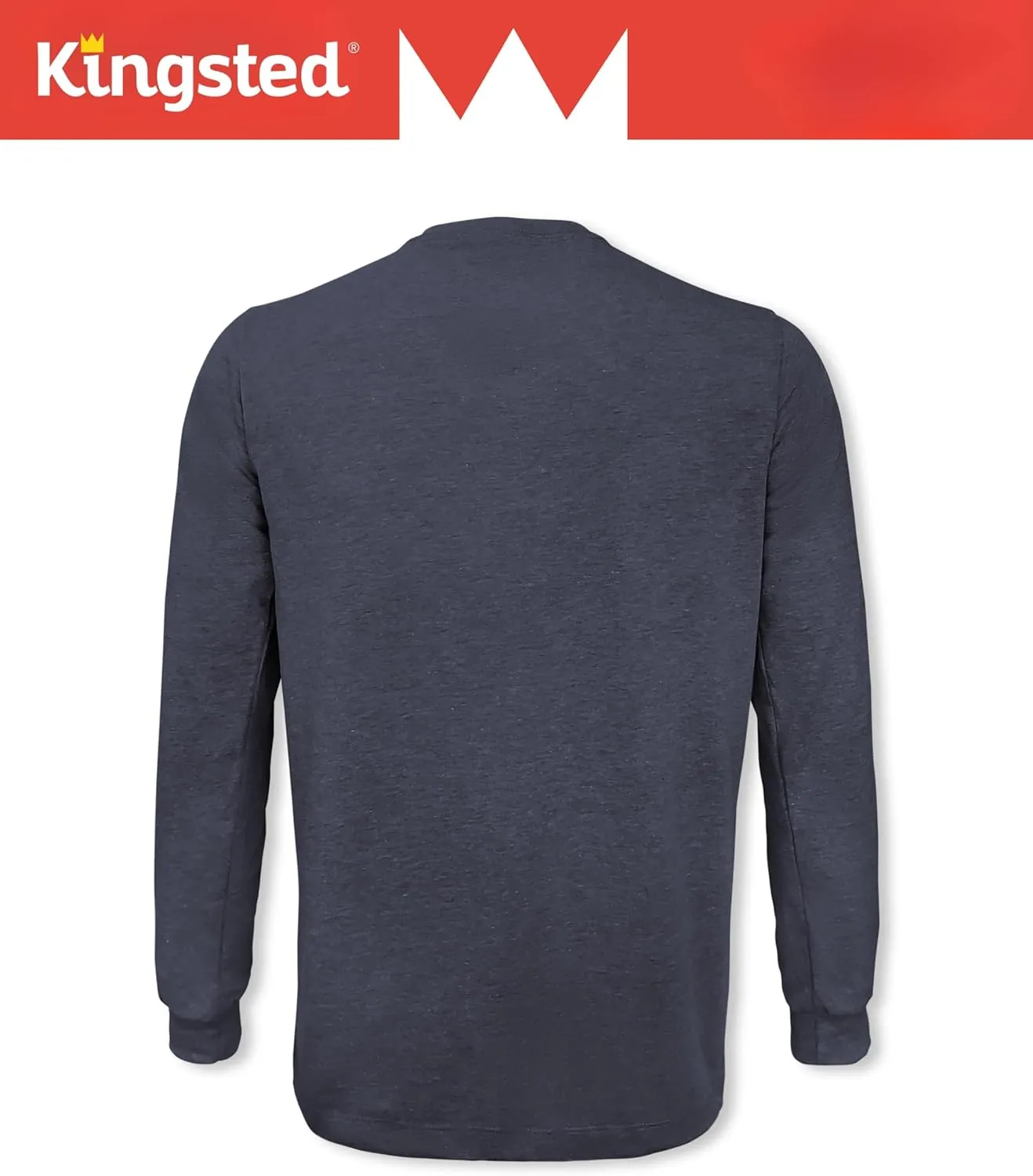 Kingsted Long Sleeve Shirts for Men - Royally Comfortable - Soft Premium Fabric - Well Crafted Classic Tees
