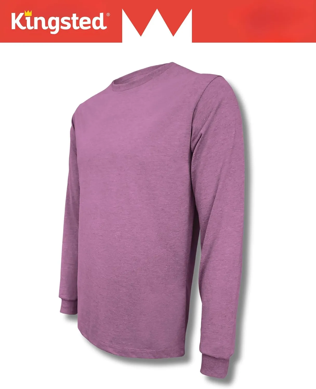 Kingsted Long Sleeve Shirts for Men - Royally Comfortable - Soft Premium Fabric - Well Crafted Classic Tees