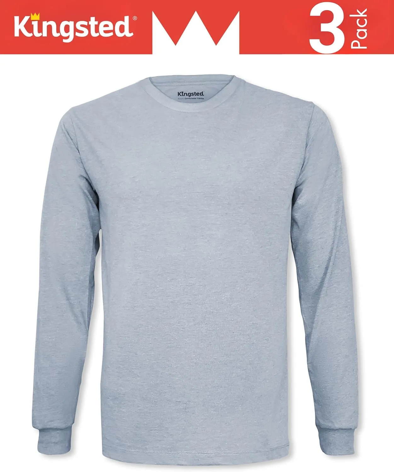 Kingsted Long Sleeve Shirts for Men - Royally Comfortable - Soft Premium Fabric - Well Crafted Classic Tees