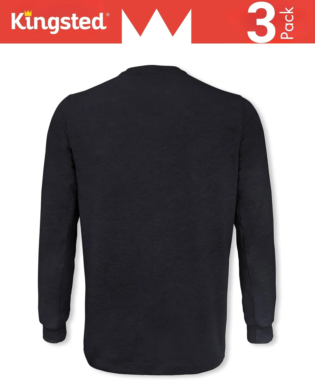 Kingsted Long Sleeve Shirts for Men - Royally Comfortable - Soft Premium Fabric - Well Crafted Classic Tees