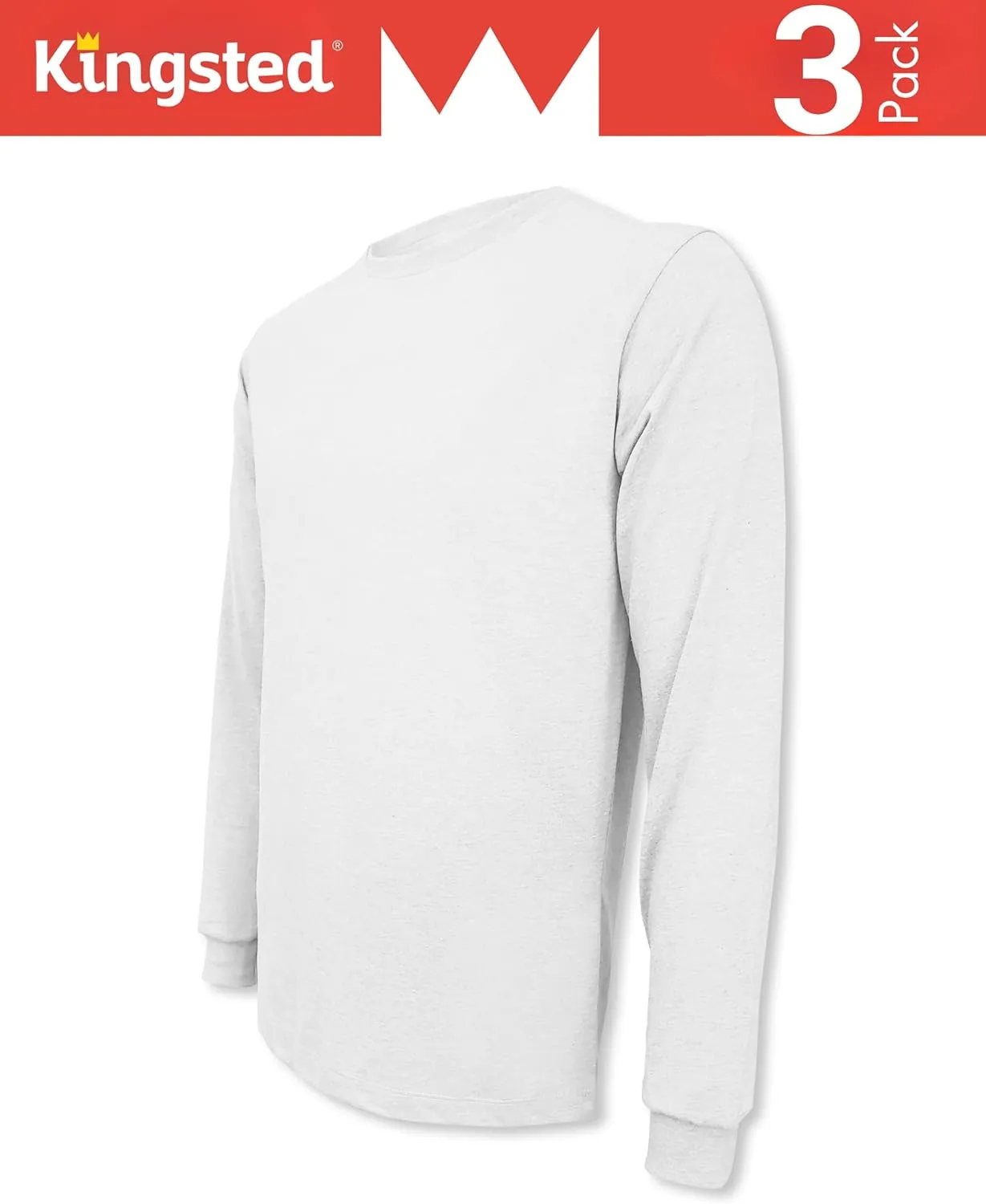 Kingsted Long Sleeve Shirts for Men - Royally Comfortable - Soft Premium Fabric - Well Crafted Classic Tees