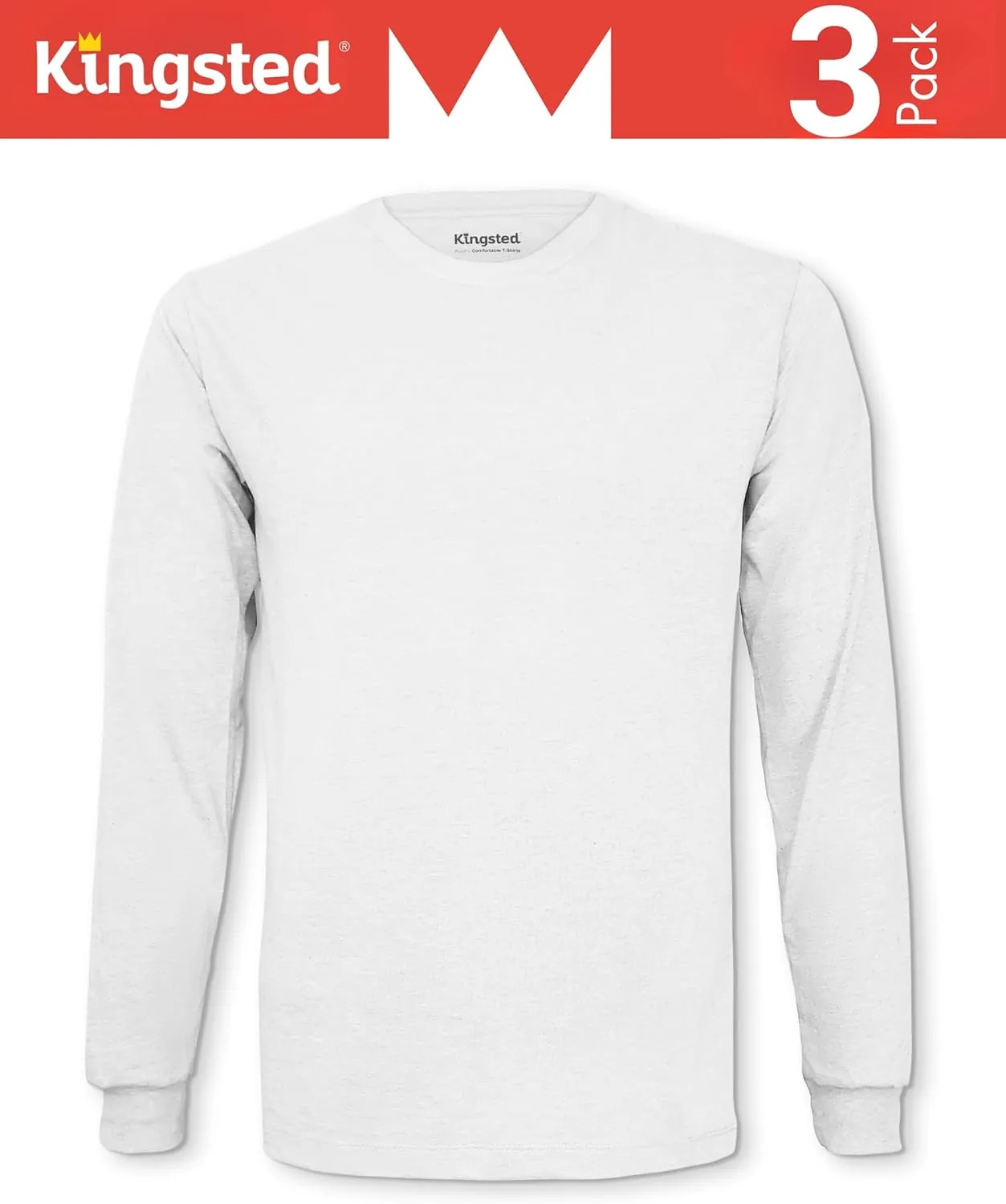 Kingsted Long Sleeve Shirts for Men - Royally Comfortable - Soft Premium Fabric - Well Crafted Classic Tees