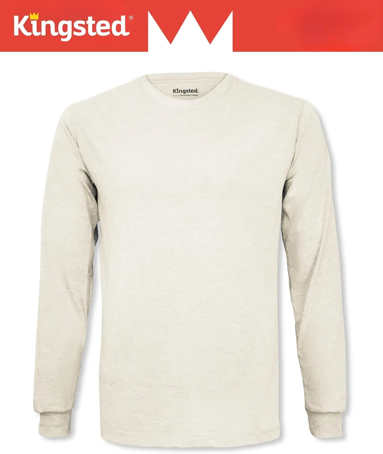 Kingsted Long Sleeve Shirts for Men - Royally Comfortable - Soft Premium Fabric - Well Crafted Classic Tees