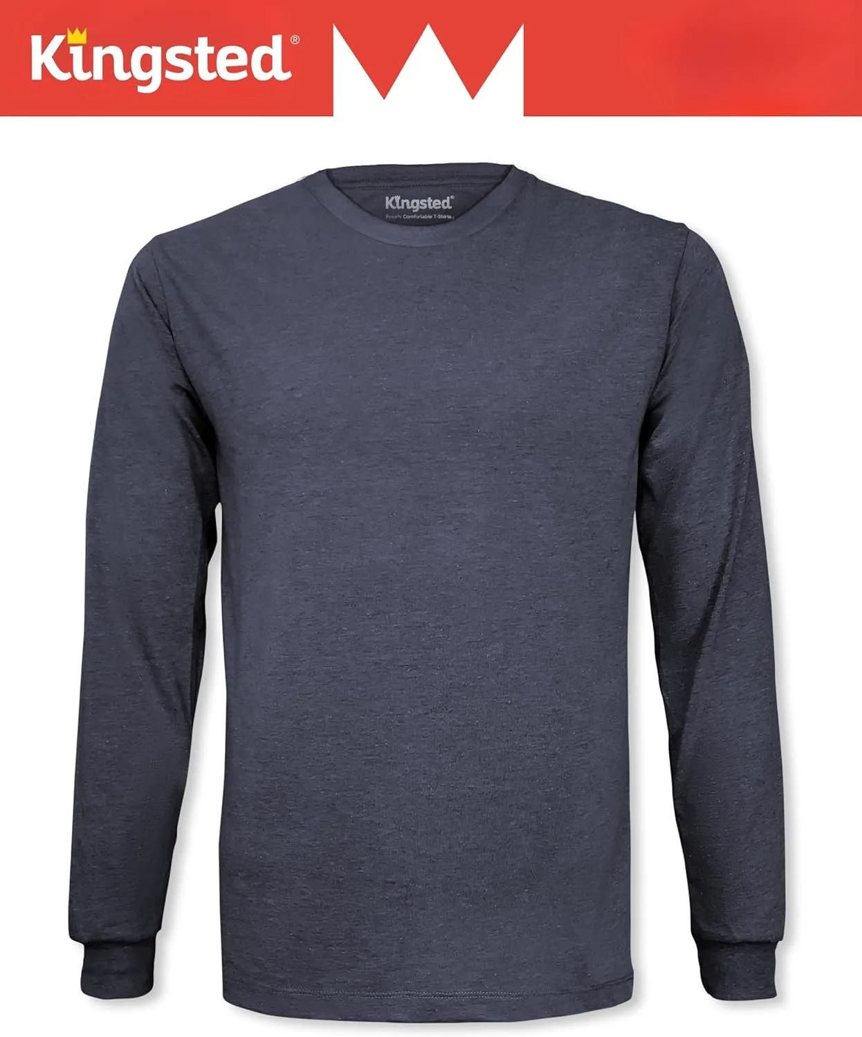 Kingsted Long Sleeve Shirts for Men - Royally Comfortable - Soft Premium Fabric - Well Crafted Classic Tees