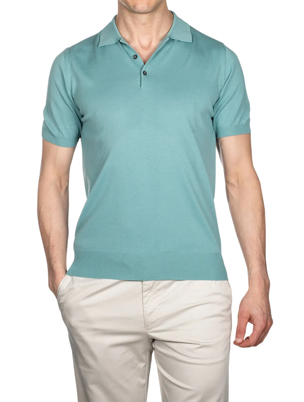 Knitted Polo Shirt Green