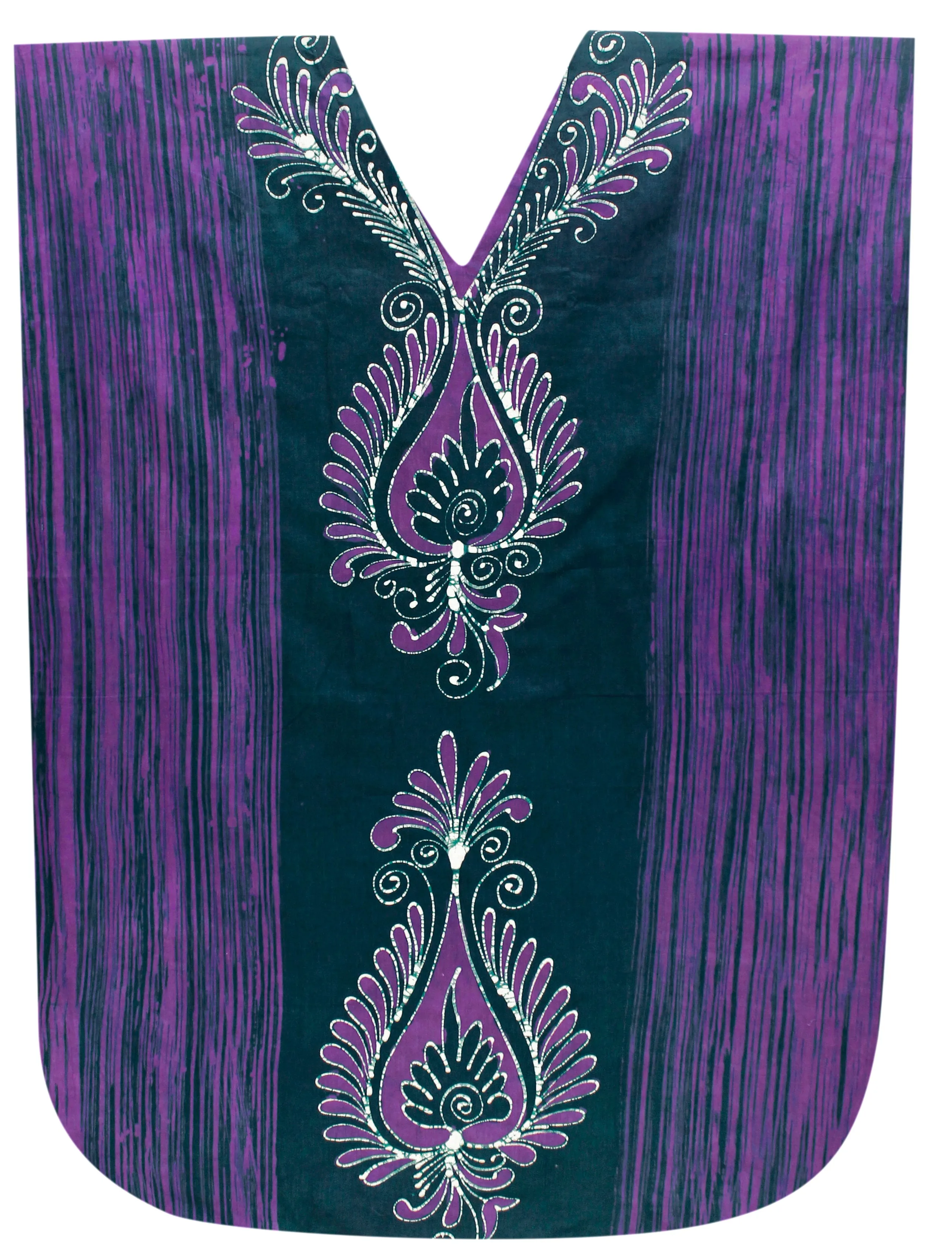 LA LEELA Cotton Batik Printed Women's Kaftan Kimono Summer Beachwear Cover up Dress OSFM 14-18W [L- 2X] Green_B246