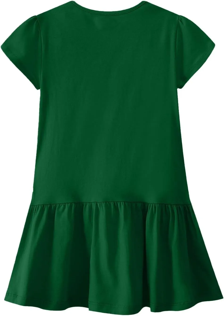 Ladies Church Dresses Comfy Stetchy Short Sleeve Ruffle Hem Short Business Work Dress Loose Swimsuit Coverup for Women