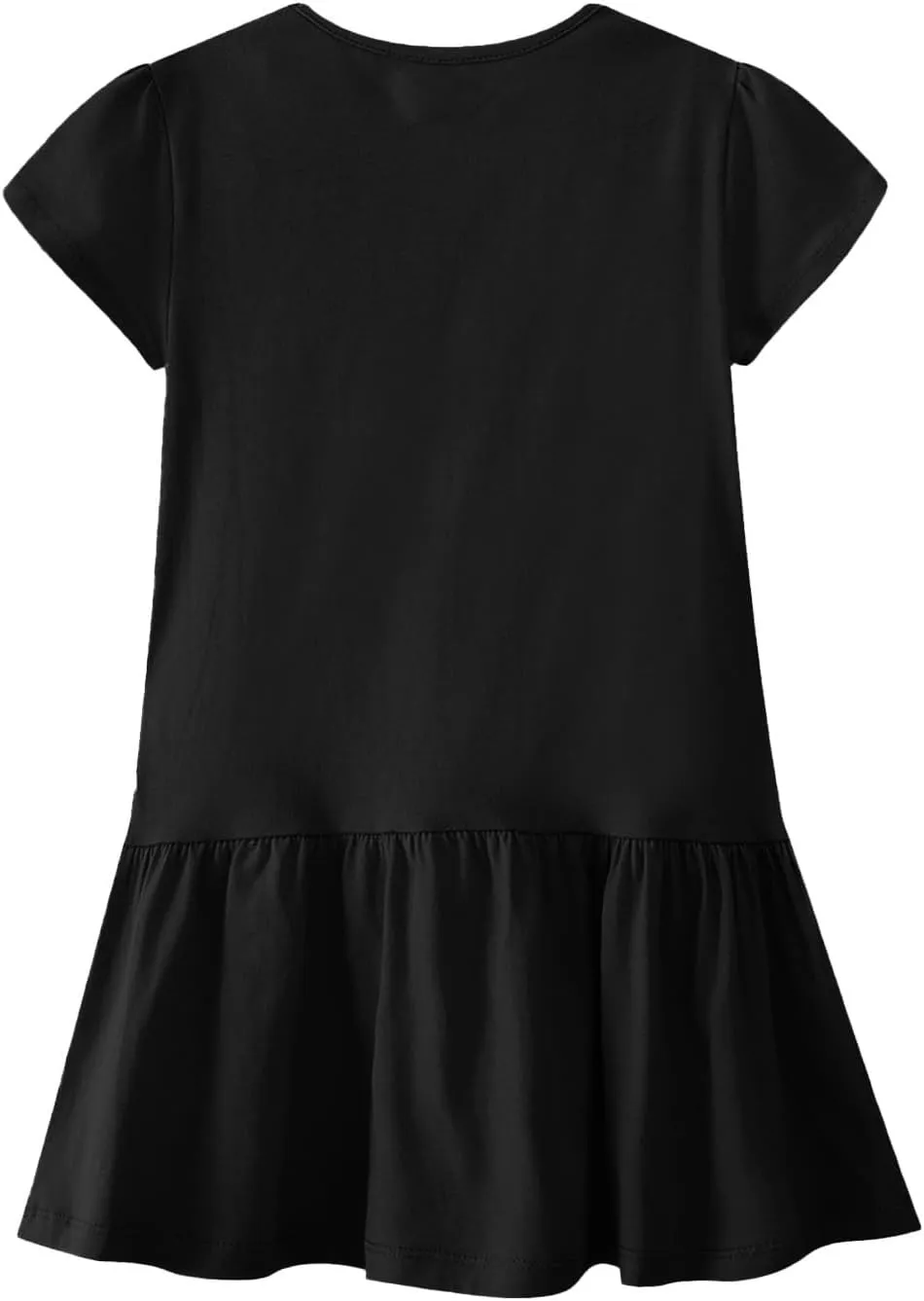 Ladies Church Dresses Comfy Stetchy Short Sleeve Ruffle Hem Short Business Work Dress Loose Swimsuit Coverup for Women