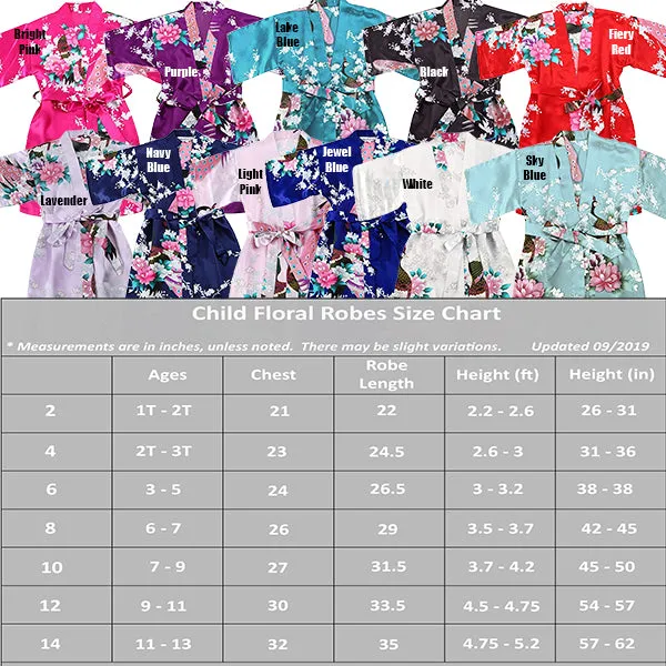 Lavender Mommy and Me Robes, Floral, Satin Feel