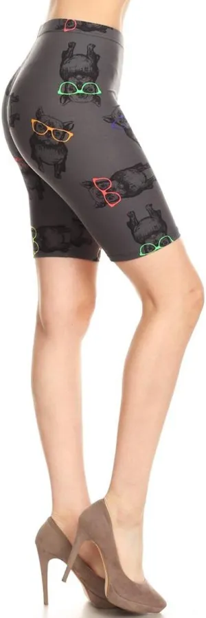 Leggings Depot Women's Fashion Biker Shorts Popular Prints BAT1