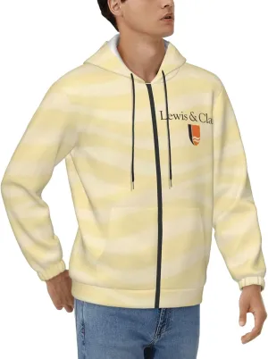 Lewis & Clark College Men'S Zip Up Hoodies With Pocket Hooded Sweatshirts