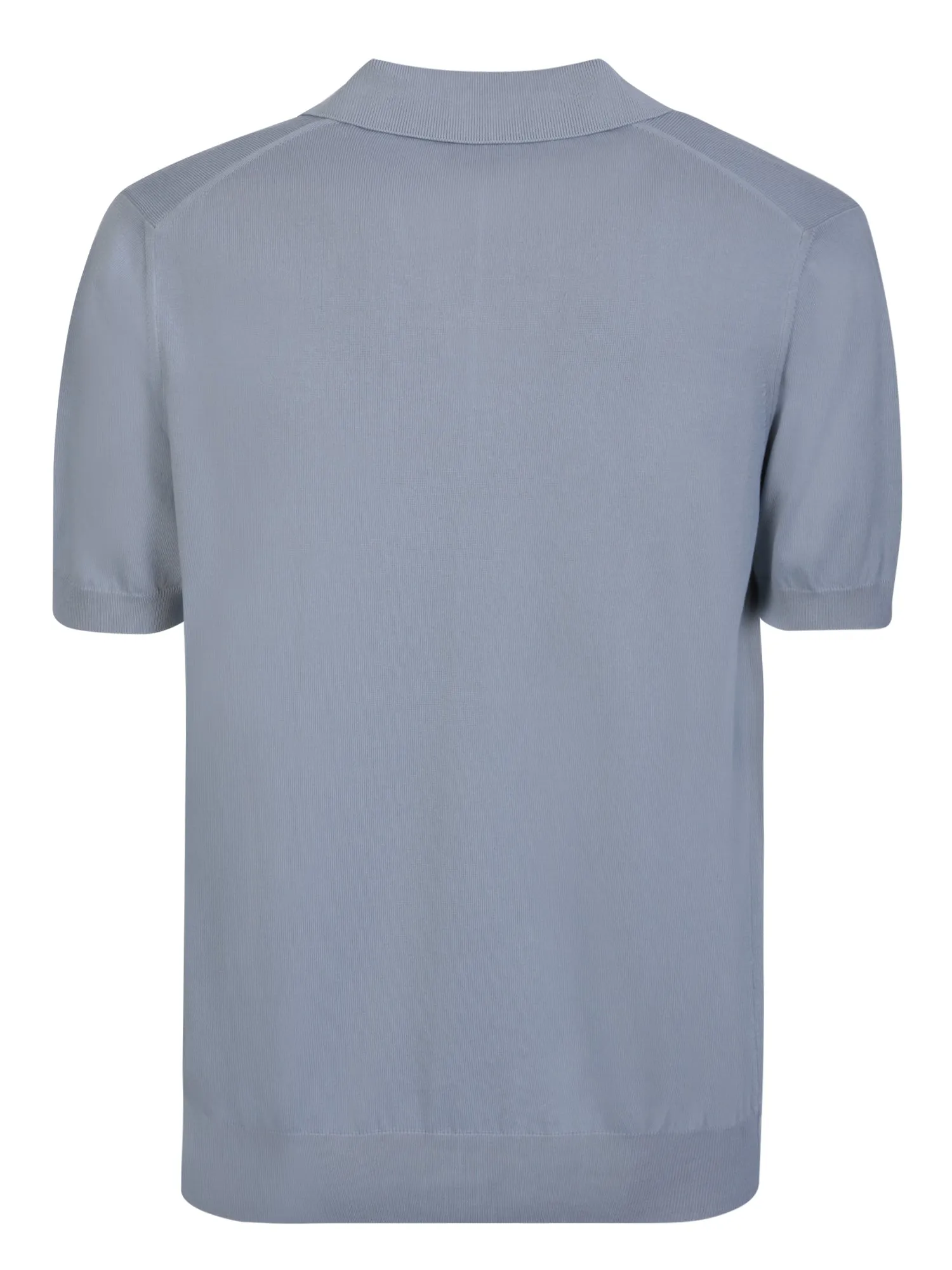 Light blue cotton polo shirt