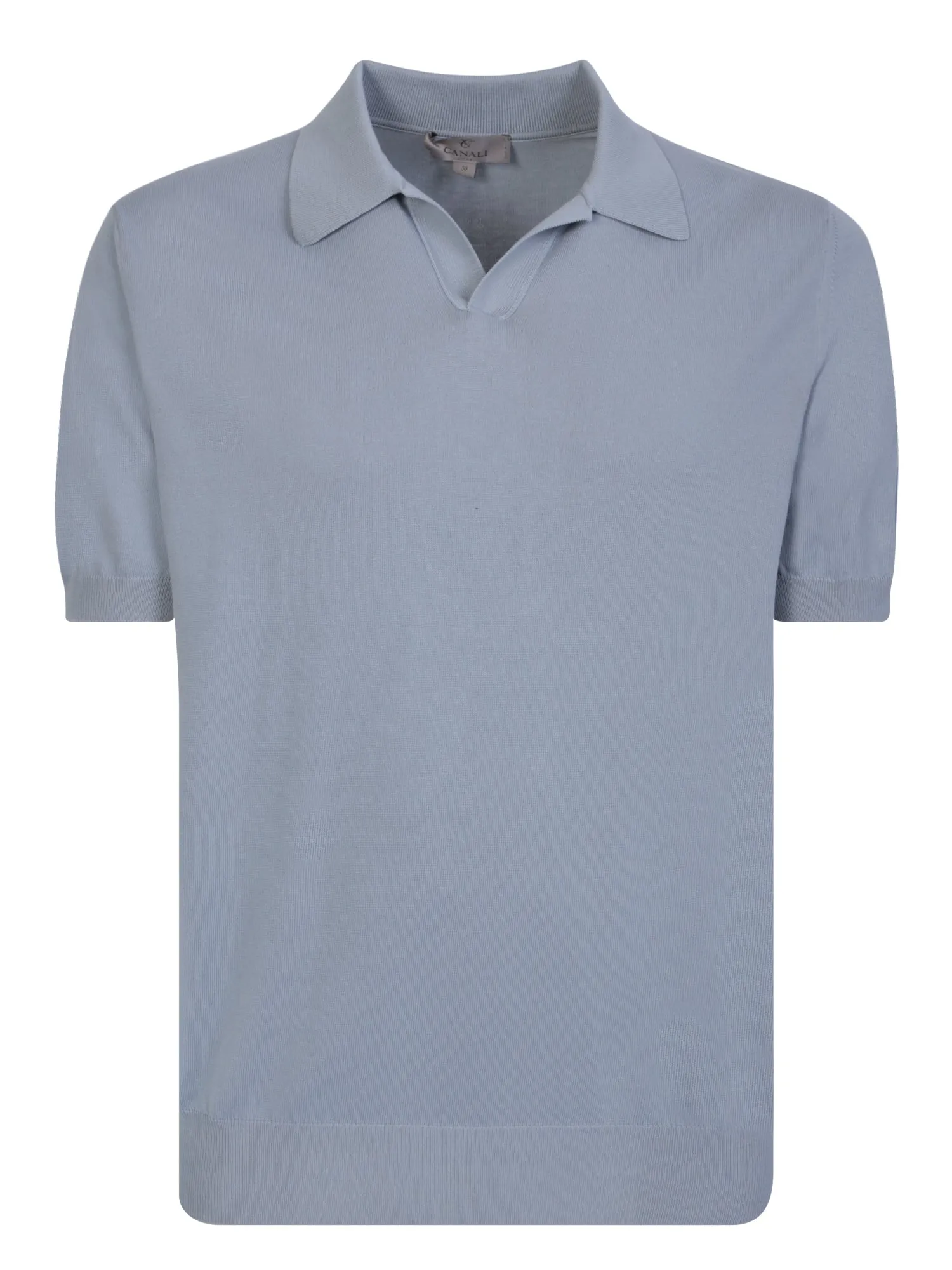 Light blue cotton polo shirt