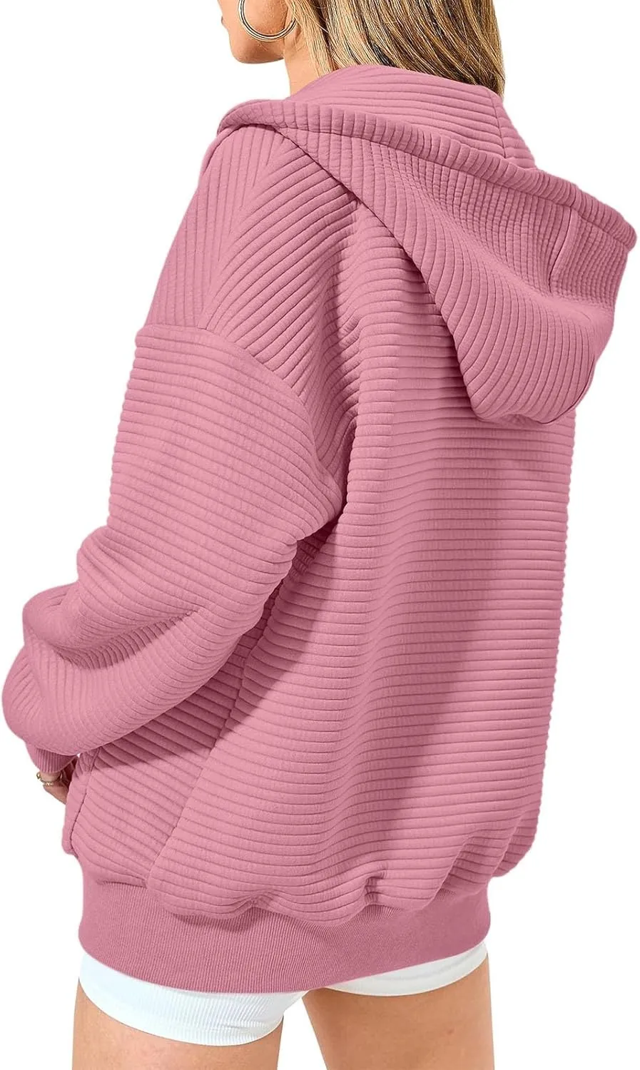 Lightweight Hoodies Tops Women Casual Jackets Zip Up Long Sleeve Sweatshirts with Pockets Fall Breathable Pullover